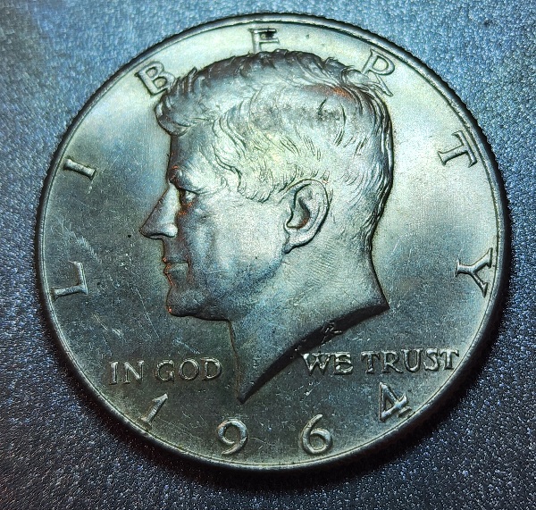 1964-P-90%-Kennedy-Half-Dollar-12.13-Grams